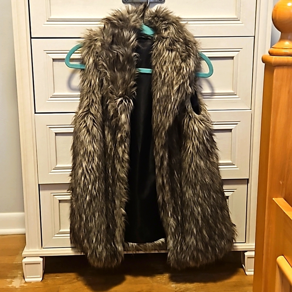 Faux fur vest